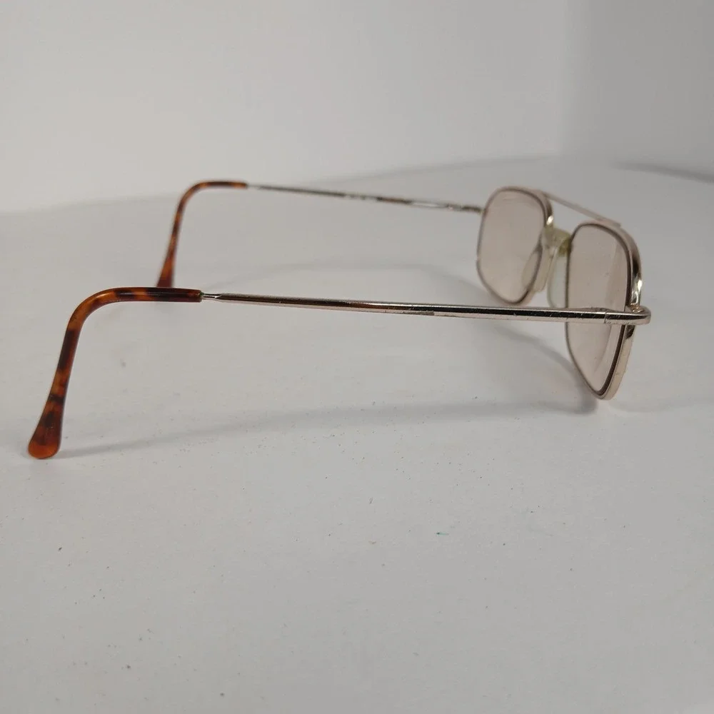 Vtg Europa Eyewear Aviator Glasses Gold Metal Frame Only 70s 80s 54-18 140mm